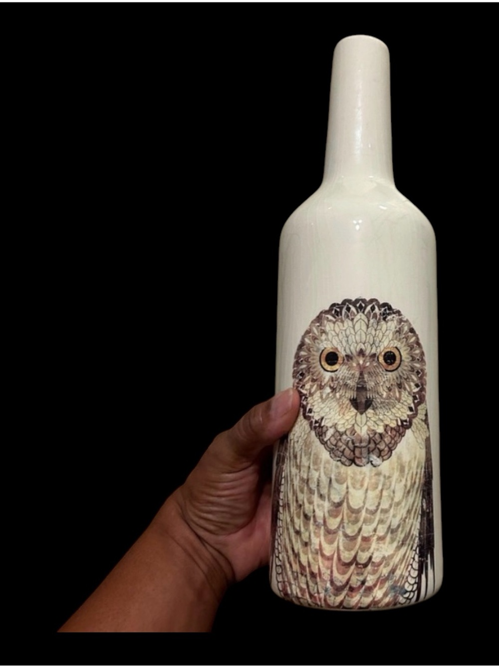 Dolomite Owl Vase 14 inches Tall Phoenix Creative Home Decor